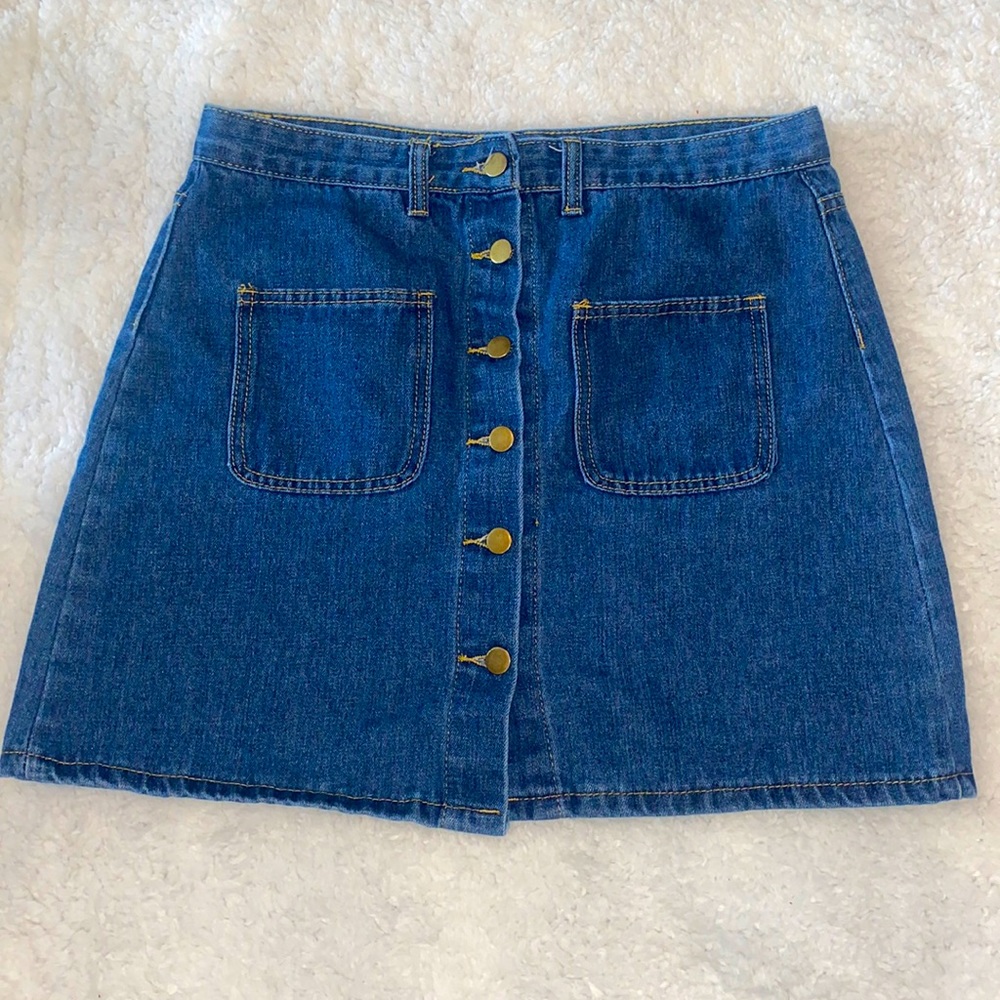 L Blue Jean Skirt